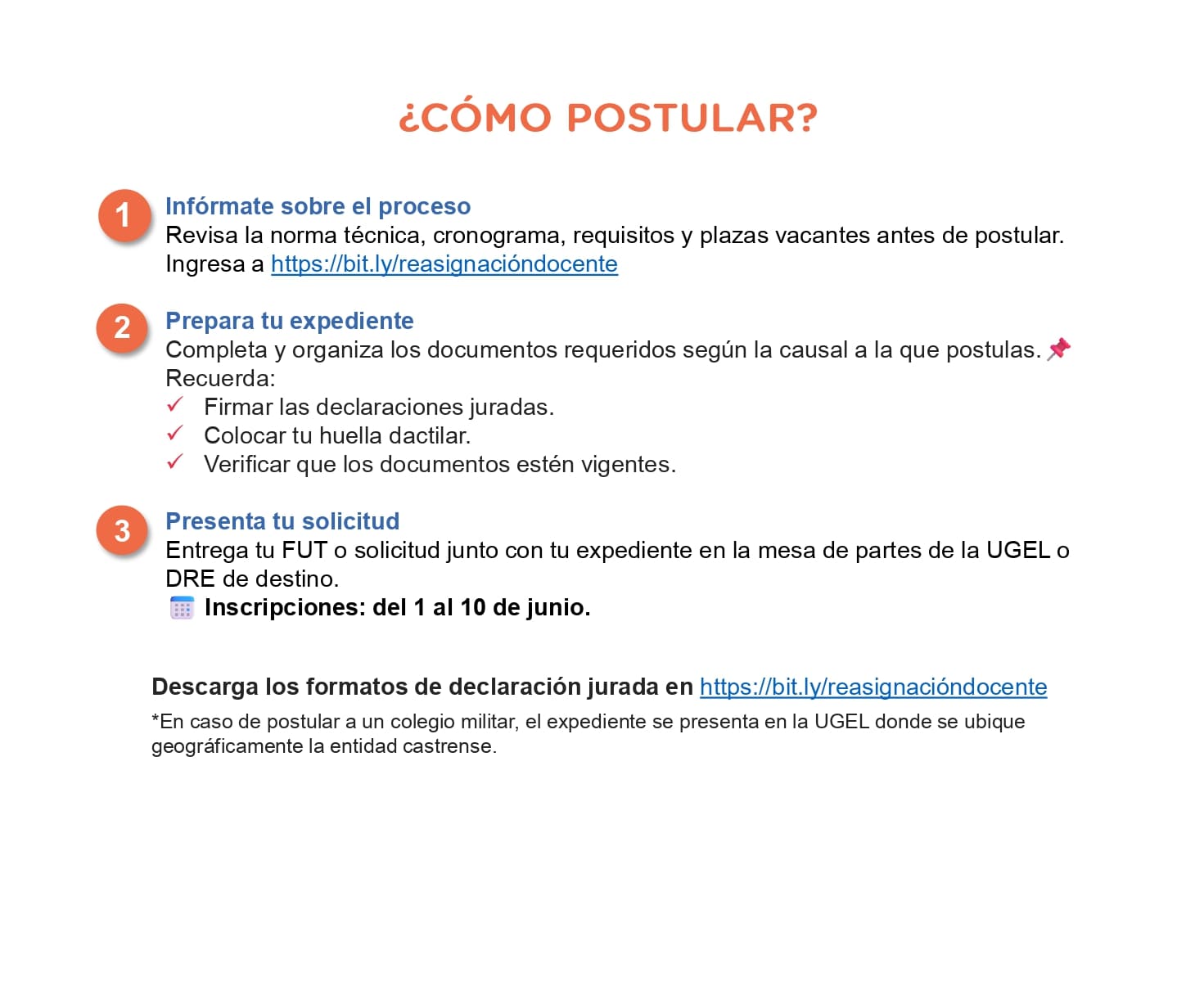 Reasignación docente 2026 - Guia